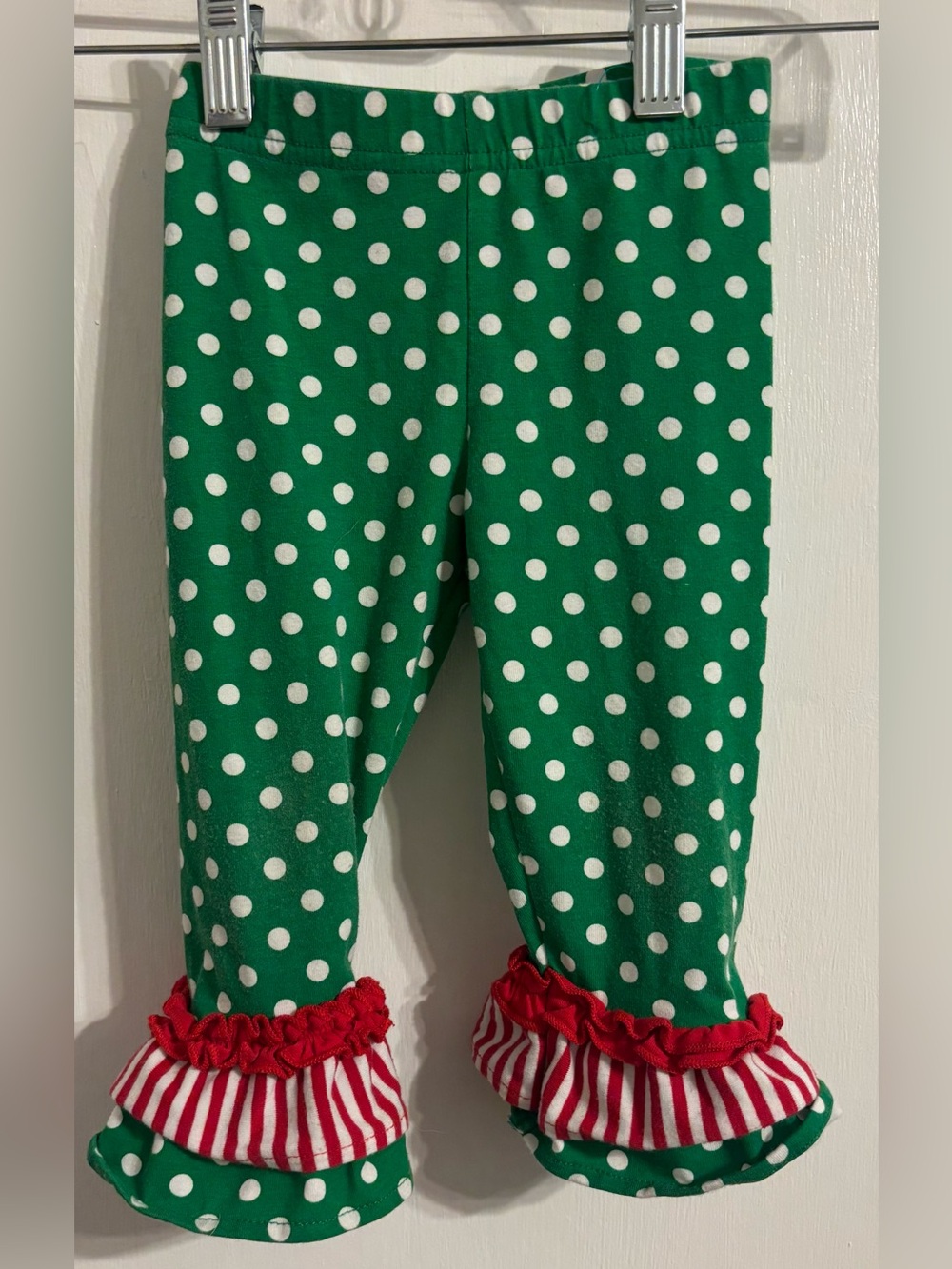 Rare Edition green polka dot leggings